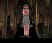 Демон трахает монашку 3D хентай